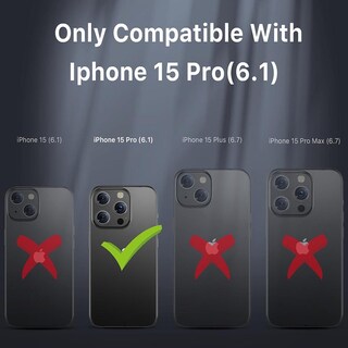 Foto 3 | Funda + Mica Protectora Mybat Maverick Magsafe Clip para Iphone 15 Pro Verde