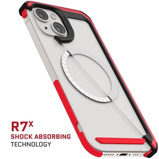 Foto 7 | Funda Ghostek Atomic para IPhone 15 Plus Aluminio Roja Transp Magsafe