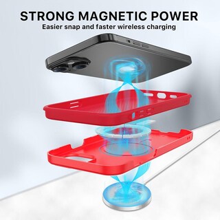 Foto 3 | Funda Mybat Fuse Con Magsafe Para Iphone 15 - Roja
