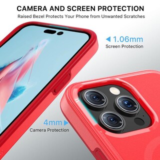 Foto 5 | Funda Mybat Fuse Con Magsafe Para Iphone 15 Pro - Roja