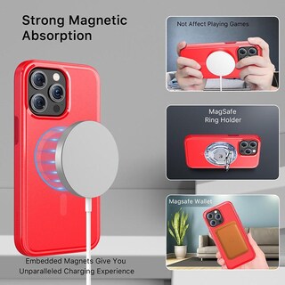 Foto 6 | Funda Mybat Fuse Con Magsafe Para Iphone 15 Pro - Roja