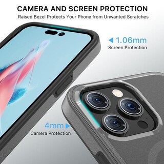 Foto 4 | Funda Mybat Fuse Con Magsafe Para Iphone 15 Pro - Negra