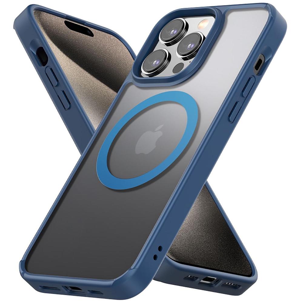 Funda Mybat con Magsafe color Azul para iPhone 15 Pro Max $567