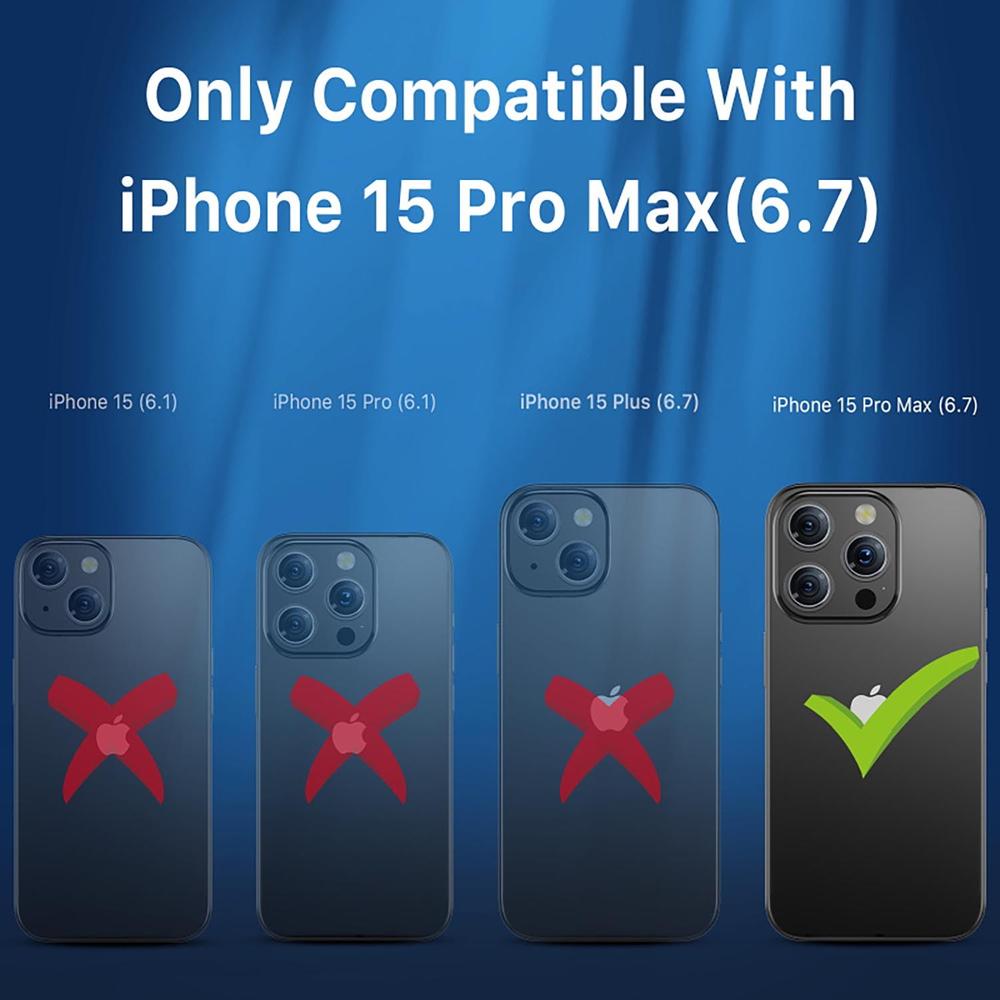 Foto 5 pulgar | Funda Mybat con Magsafe color Azul para iPhone 15 Pro Max