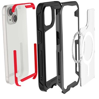 Foto 3 | Funda Ghostek Atomic para IPhone 15 Plus Aluminio Negra Transp Magsafe