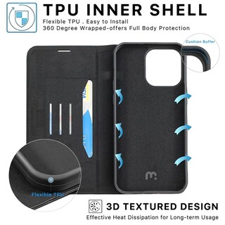 Foto 6 | Funda Mybat Cartera para iPhone 15 Pro Negra Executive Wallet