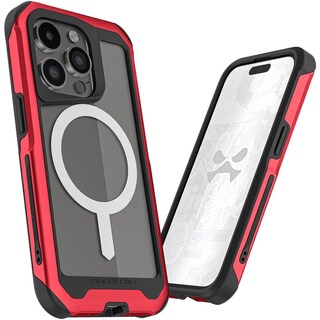 Foto 1 | Funda Ghostek Atomic para IPhone 15 Pro Aluminio Roja Transp Magsafe