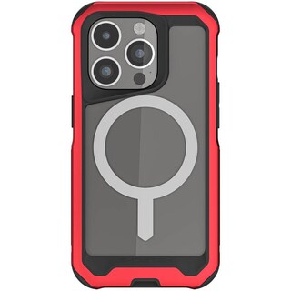 Foto 2 | Funda Ghostek Atomic para IPhone 15 Pro Aluminio Roja Transp Magsafe