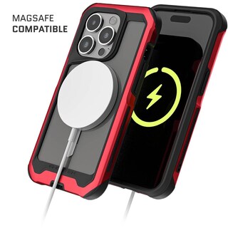 Foto 7 | Funda Ghostek Atomic para IPhone 15 Pro Aluminio Roja Transp Magsafe