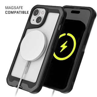 Foto 4 | Funda Ghostek Atomic para IPhone 15 Aluminio Negra Transp Magsafe