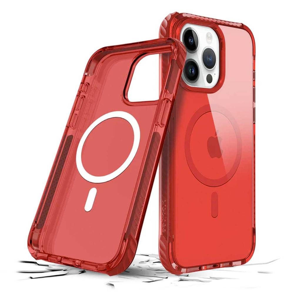 Foto 3 pulgar | Funda Prodigee Safetee Neo Magsafe para iPhone 15 Pro Max Rojo