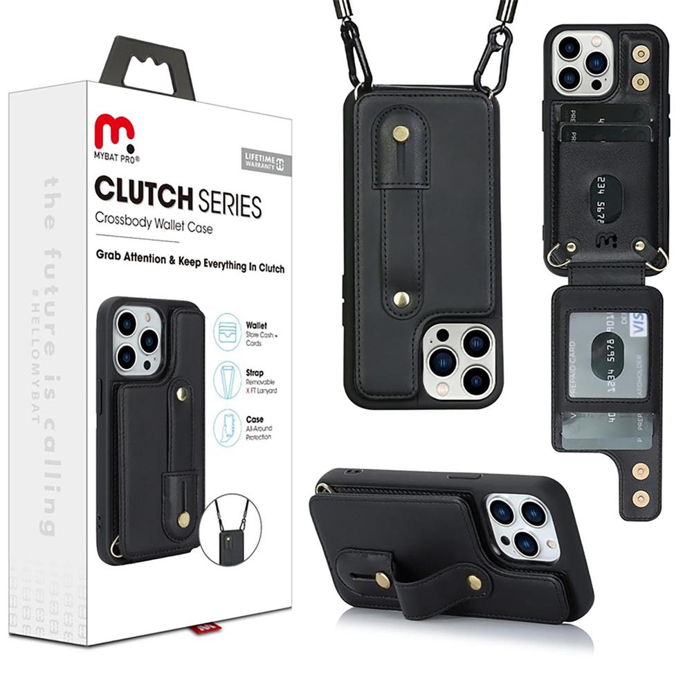 Foto 4 pulgar | Funda Mybat Clutch Cartera Negra Colgante para iPhone 15 Pro