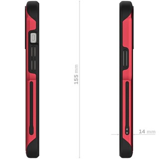 Foto 5 | Funda Ghostek Atomic para IPhone 15 Aluminio Roja Transp Magsafe