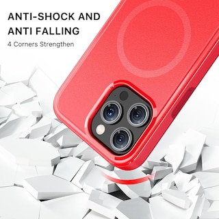 Foto 4 | Funda Mybat Fuse con Magsafe para Iphone 15 Pro Max Roja
