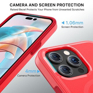 Foto 5 | Funda Mybat Fuse con Magsafe para Iphone 15 Pro Max Roja