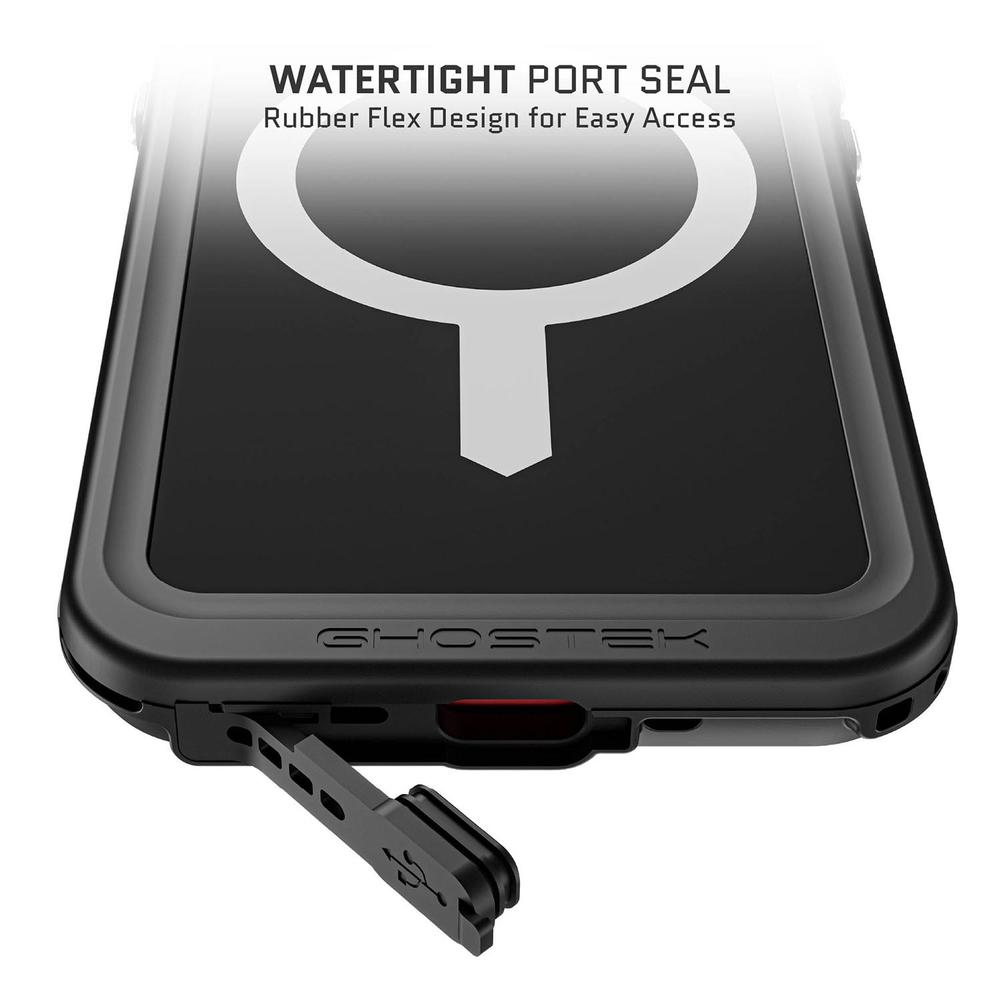 Foto 7 pulgar | Funda Ghostek Nautical para IPhone 15 Negra Magsafe Contra Agua