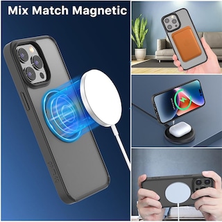 Foto 3 | Funda Mybat Lunar Lite con Magsafe para IPhone 15 Pro Max - Humo