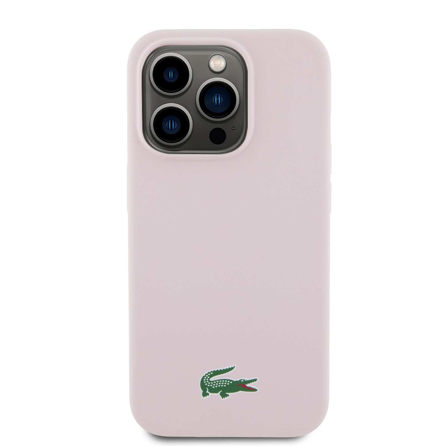 Foto 3 pulgar | Case Lacoste Magsafe Silicon Logo Classic Rosa Para Iphone 15 Pro
