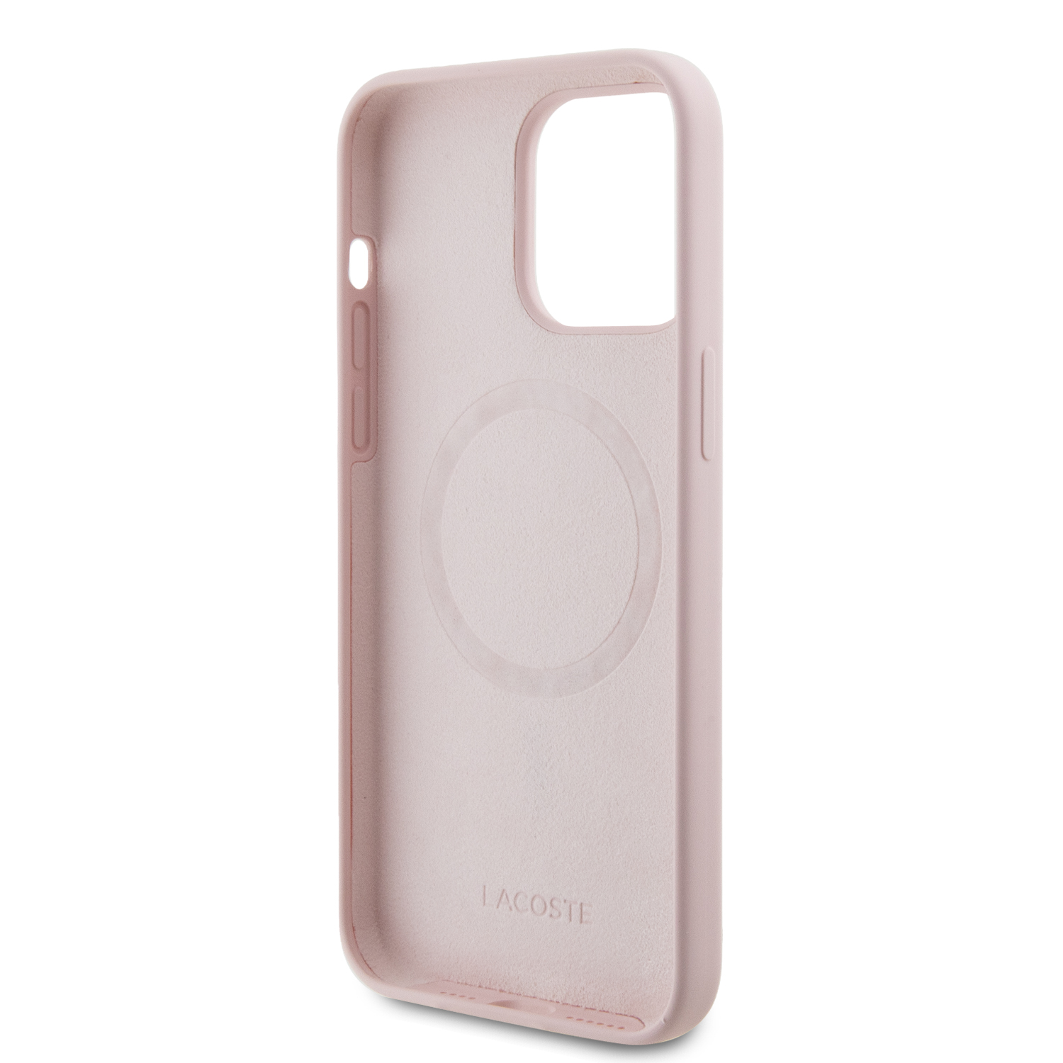 Foto 5 pulgar | Case Lacoste Magsafe Silicon Logo Classic Rosa Para Iphone 15 Pro