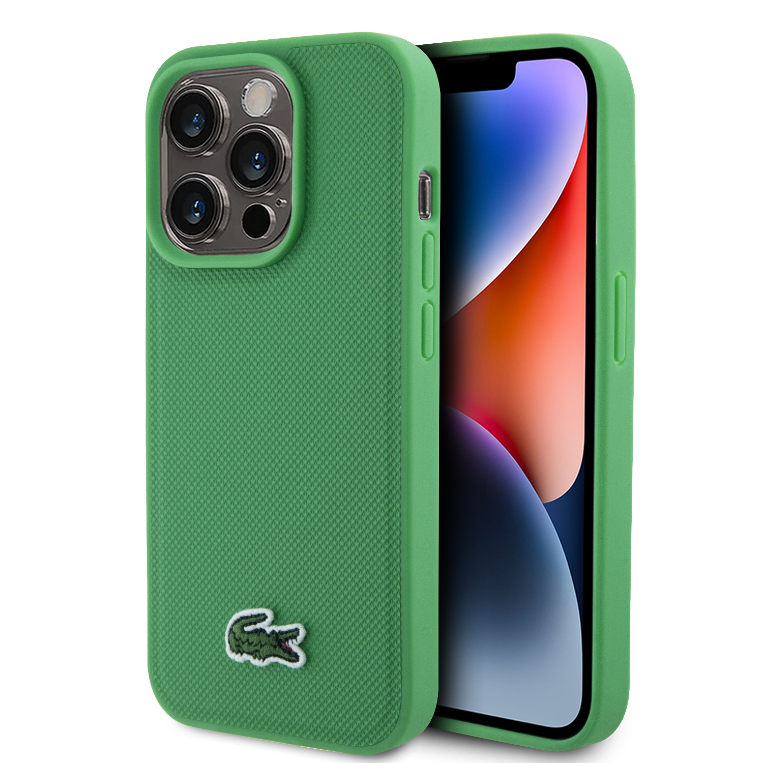 Case Lacoste Magsafe Logo Bordado Estaragon Iphone 15 Promax