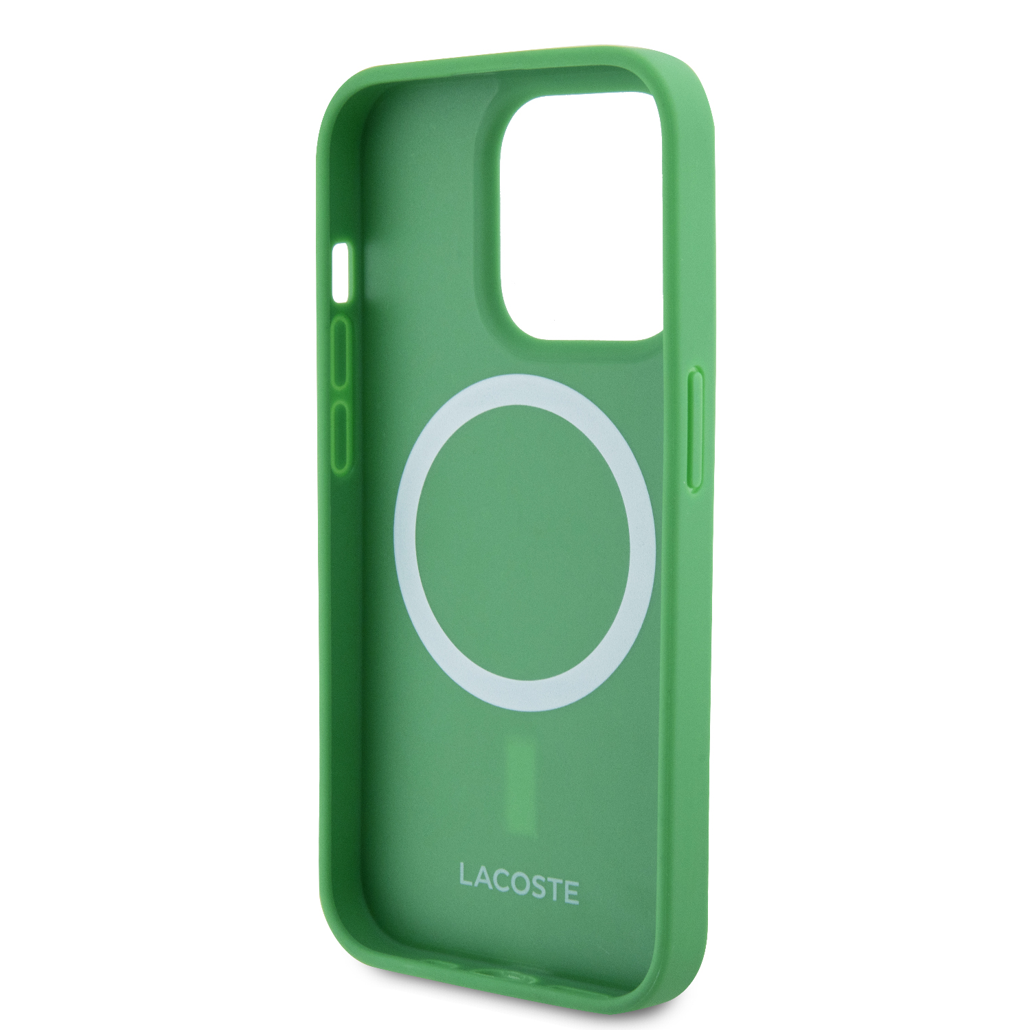Foto 5 pulgar | Case Lacoste Magsafe Logo Bordado Estaragon Iphone 15 Promax