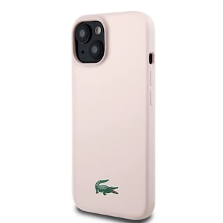 Foto 2 | Case Lacoste Magsafe Silicon Logo Classic Rosa Para Iphone 15