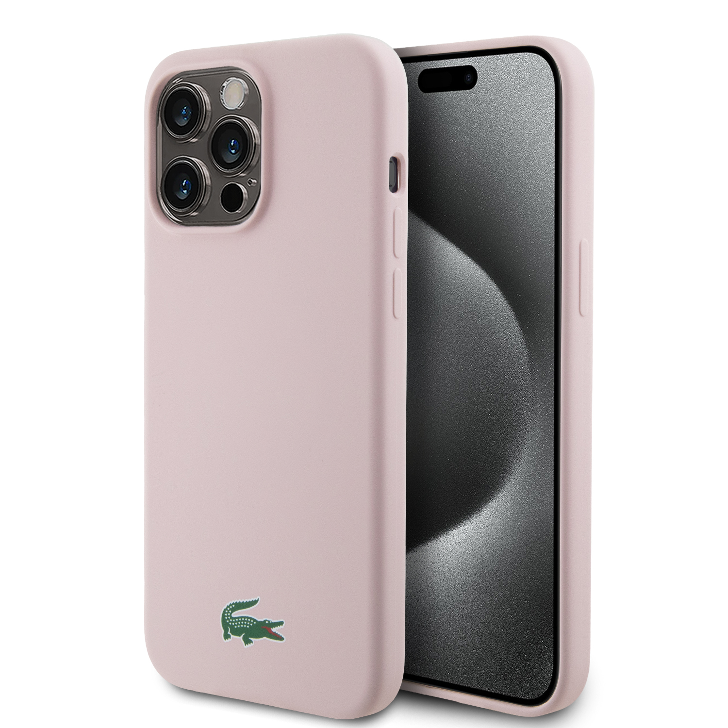 Foto 2 pulgar | Case Lacoste Magsafe Silicon Logo Classic Rosa Para Iphone 15 Promax
