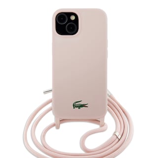Foto 2 | Case Lacoste Cross Body Silicon Logo Classic Rosa Para Iphone 15