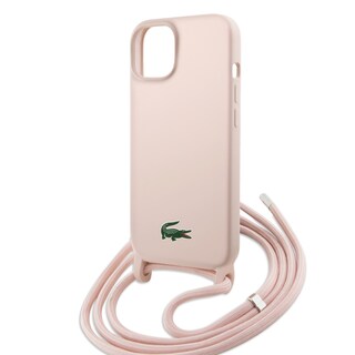 Foto 5 | Case Lacoste Cross Body Silicon Logo Classic Rosa Para Iphone 15