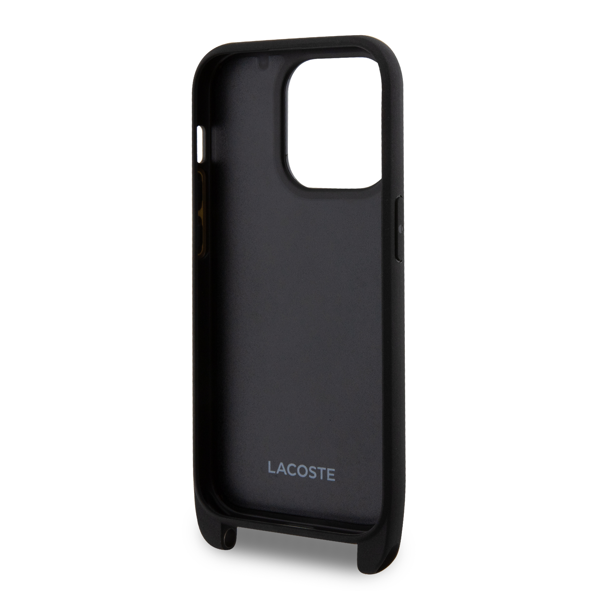 Foto 5 pulgar | Case Lacoste Cross Body Logo Bordado Negro Para Iphone 15 Pro