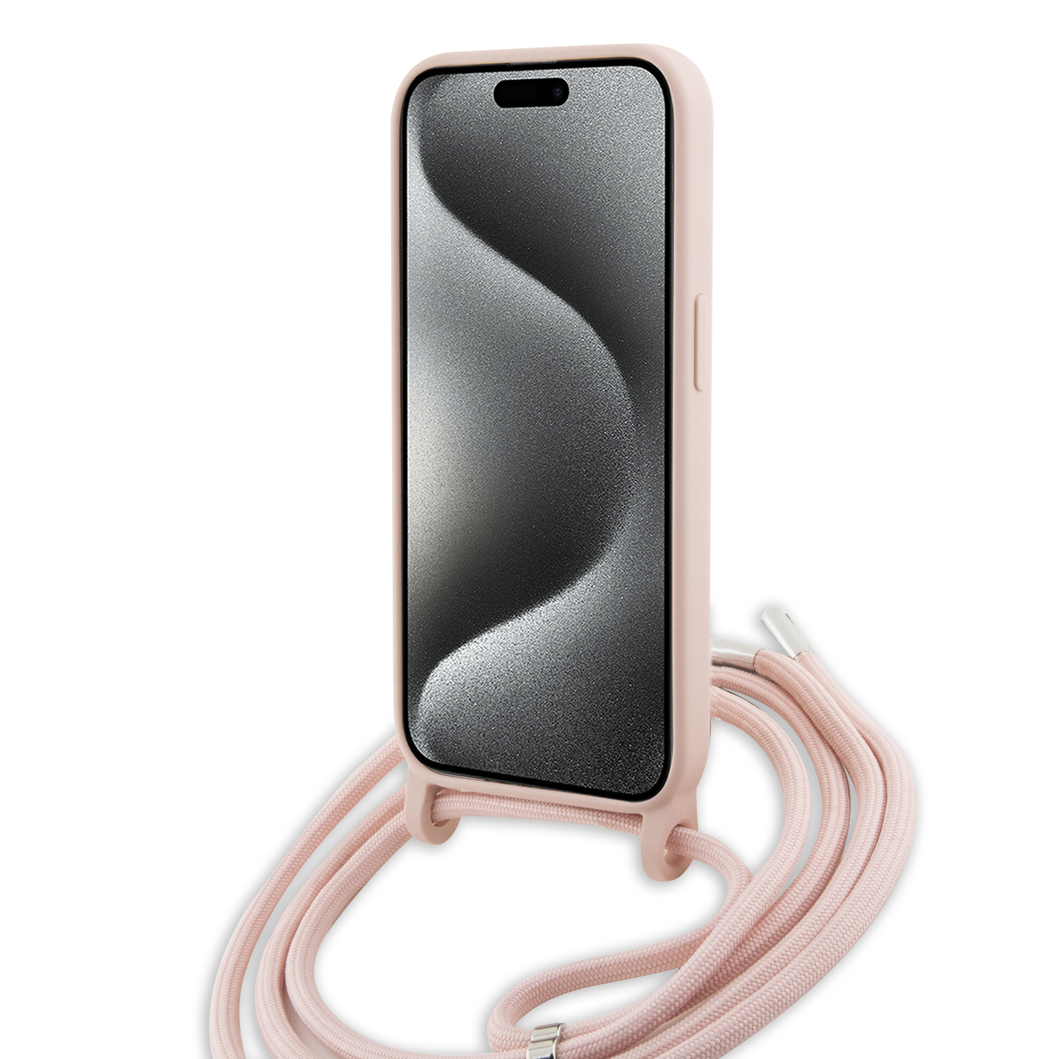 Foto 4 pulgar | Case Lacoste Cross Body Silicon Logo Classic Rosa Para Iphone 15 Pro