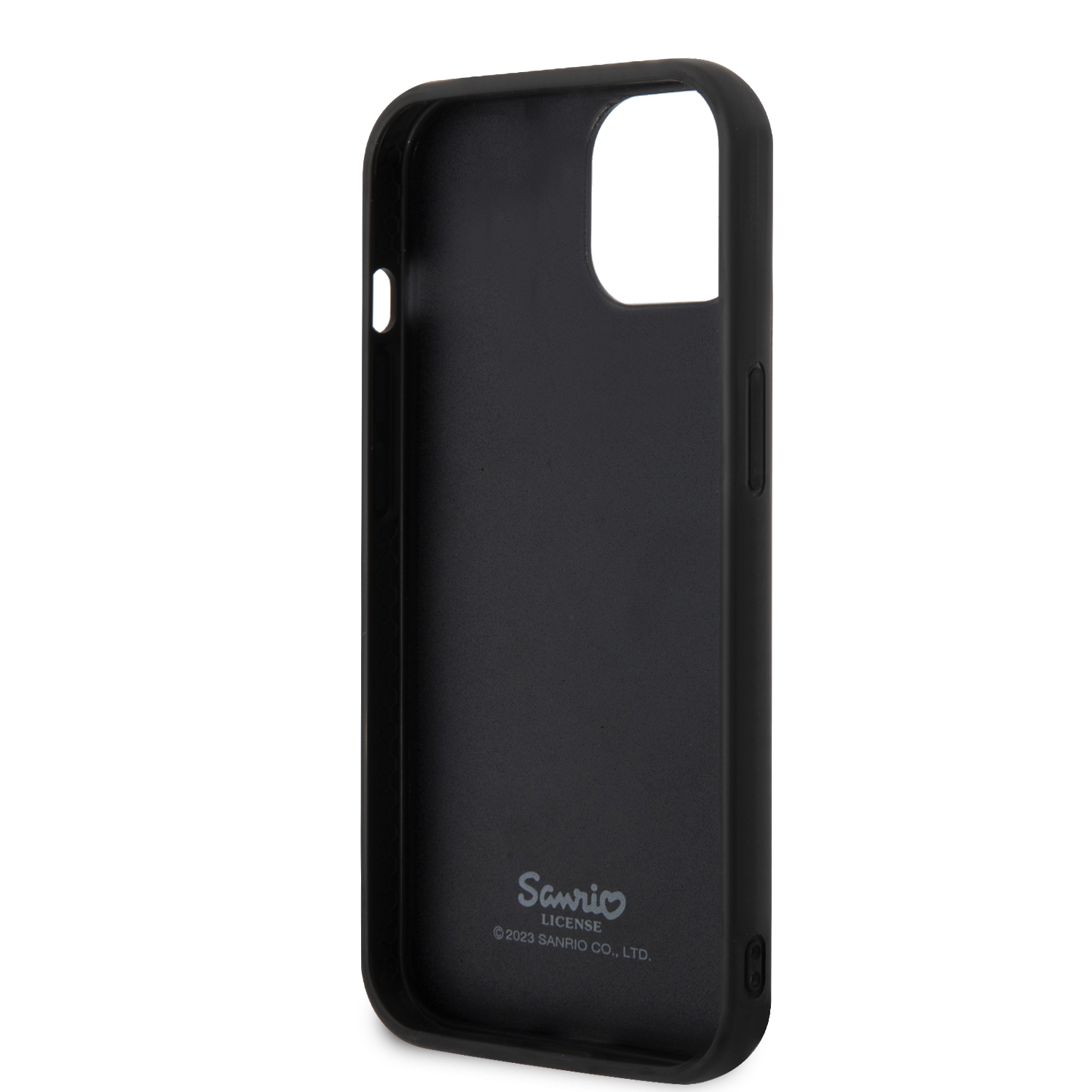 Foto 8 pulgar | Case Hello Kitty Logo 3d Kitty Face Negro Para Iphone 15