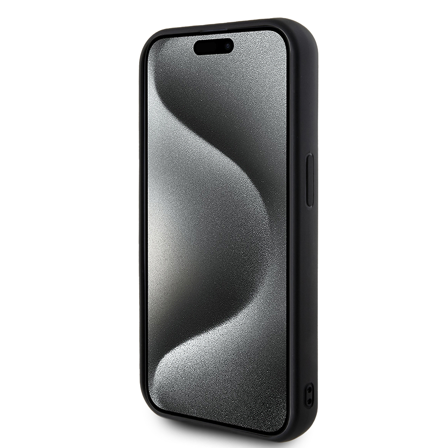 Foto 4 pulgar | Case Hello Kitty Logo 3d Kitty Face Negro Iphone 15 Pro