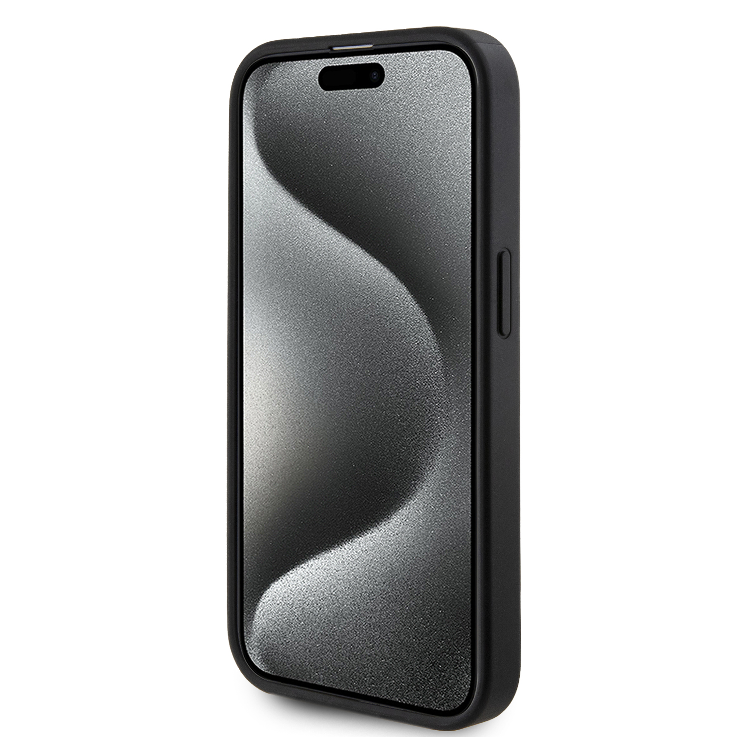 Foto 4 pulgar | Case Hello Kitty Con Tarjetero Tipo Piel Negra Para Iphone 15 Pro