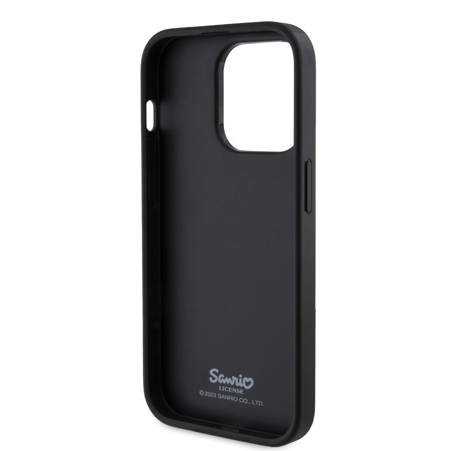 Foto 5 pulgar | Case Hello Kitty Con Tarjetero Tipo Piel Negra Para Iphone 15 Pro