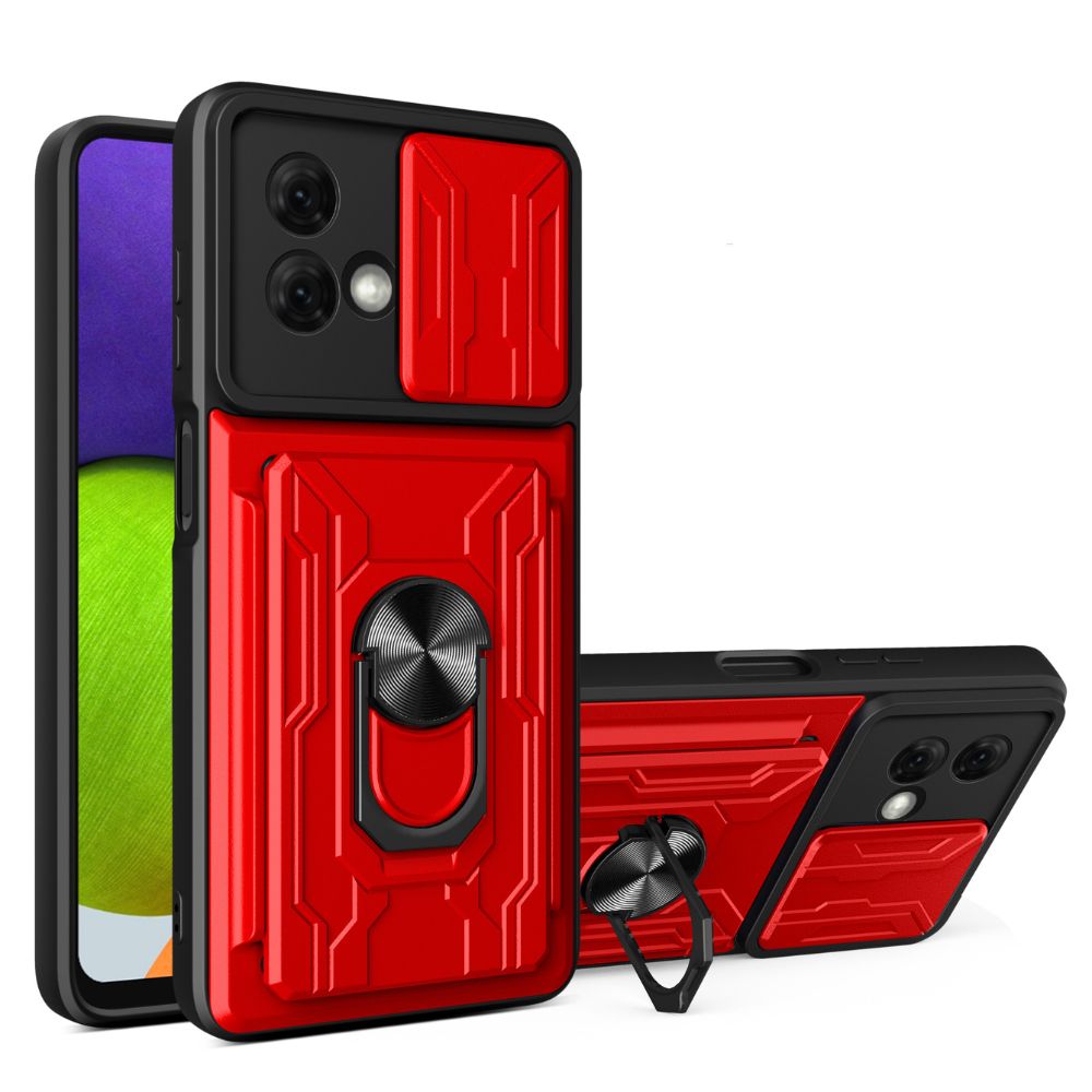 Foto 2 pulgar | Funda con Tarjetero y Anillo Card Slot Bumper Atti para Moto G84