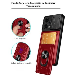 Foto 2 | Funda con Tarjetero y Anillo Card Slot Bumper Atti para Moto G84