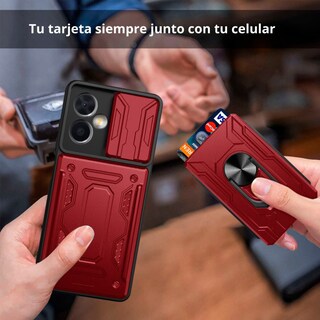 Foto 3 | Funda con Tarjetero y Anillo Card Slot Bumper Atti para Moto G84