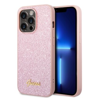 Foto 1 | Fuda Guess Tpu Acabado Brillos para IPhone 14 Pro Max Rosa