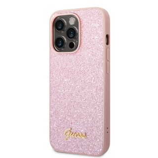 Foto 2 | Fuda Guess Tpu Acabado Brillos para IPhone 14 Pro Max Rosa
