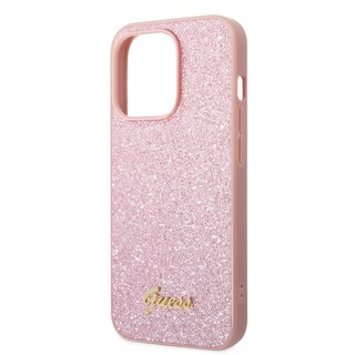 Foto 6 | Fuda Guess Tpu Acabado Brillos para IPhone 14 Pro Max Rosa