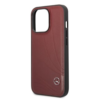 Foto 6 | Funda Mercedes Benz Piel Olas para IPhone 14 Pro Rojo