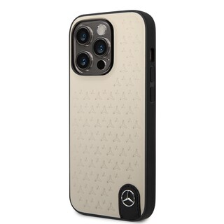 Foto 1 | Case Mercedes Benz de Piel Estrellas para iPhone 14 Pro Gris