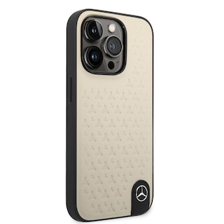 Foto 3 | Case Mercedes Benz de Piel Estrellas para iPhone 14 Pro Gris