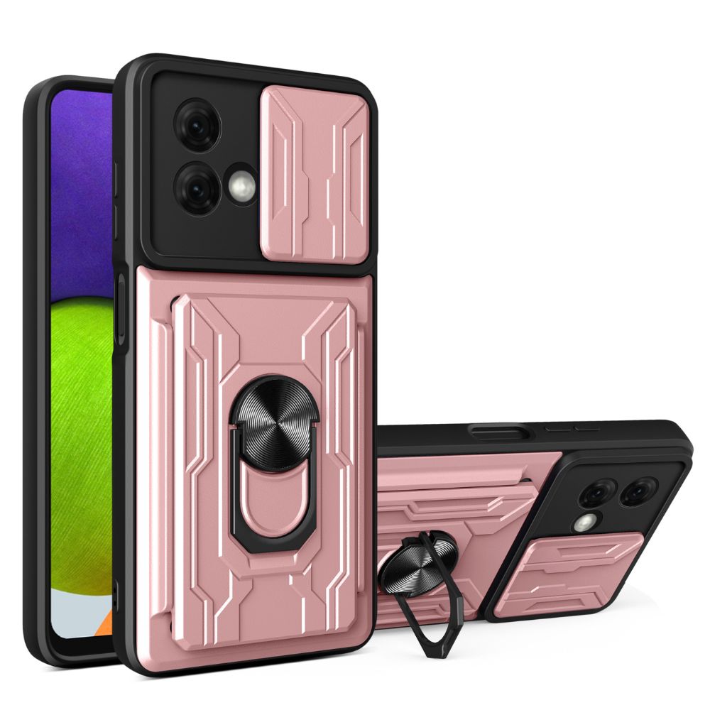 Foto 2 pulgar | Funda con Tarjetero y Anillo Card Slot Bumper Atti para Moto G84