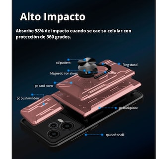 Foto 5 | Funda con Tarjetero y Anillo Card Slot Bumper Atti para Moto G84