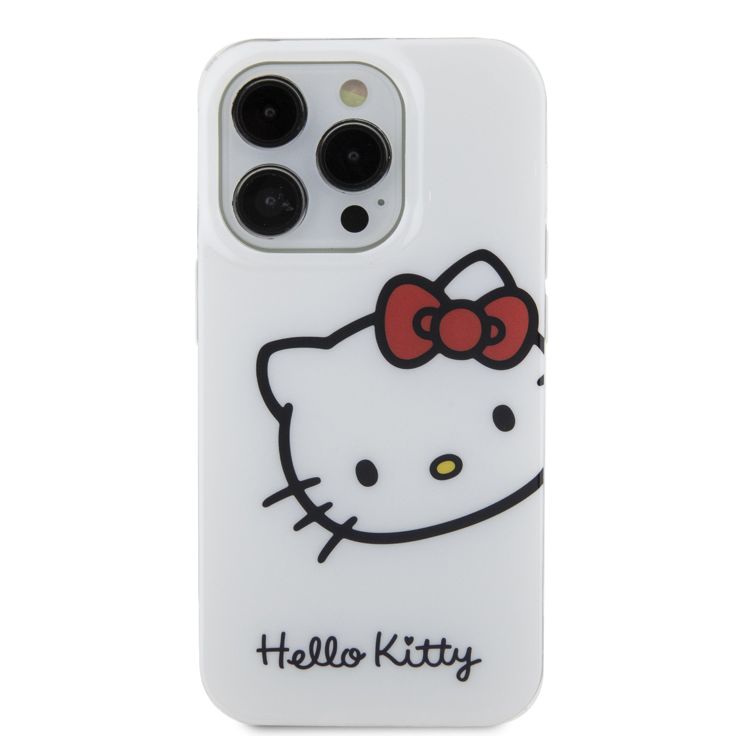 Foto 3 pulgar | Case Hello Kitty Printed Face Blanca para iPhone Pro