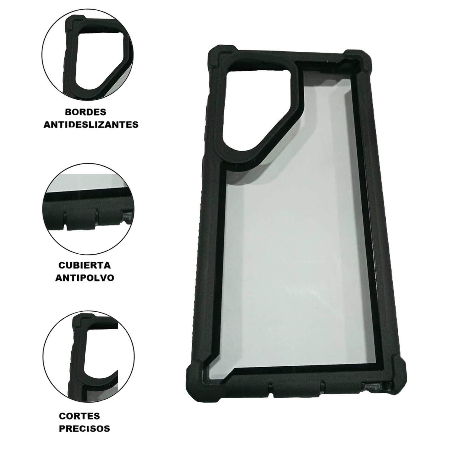 Foto 2 | Funda Fun Case Para Celular Samsung A03 Tipo Boomper Color Negro
