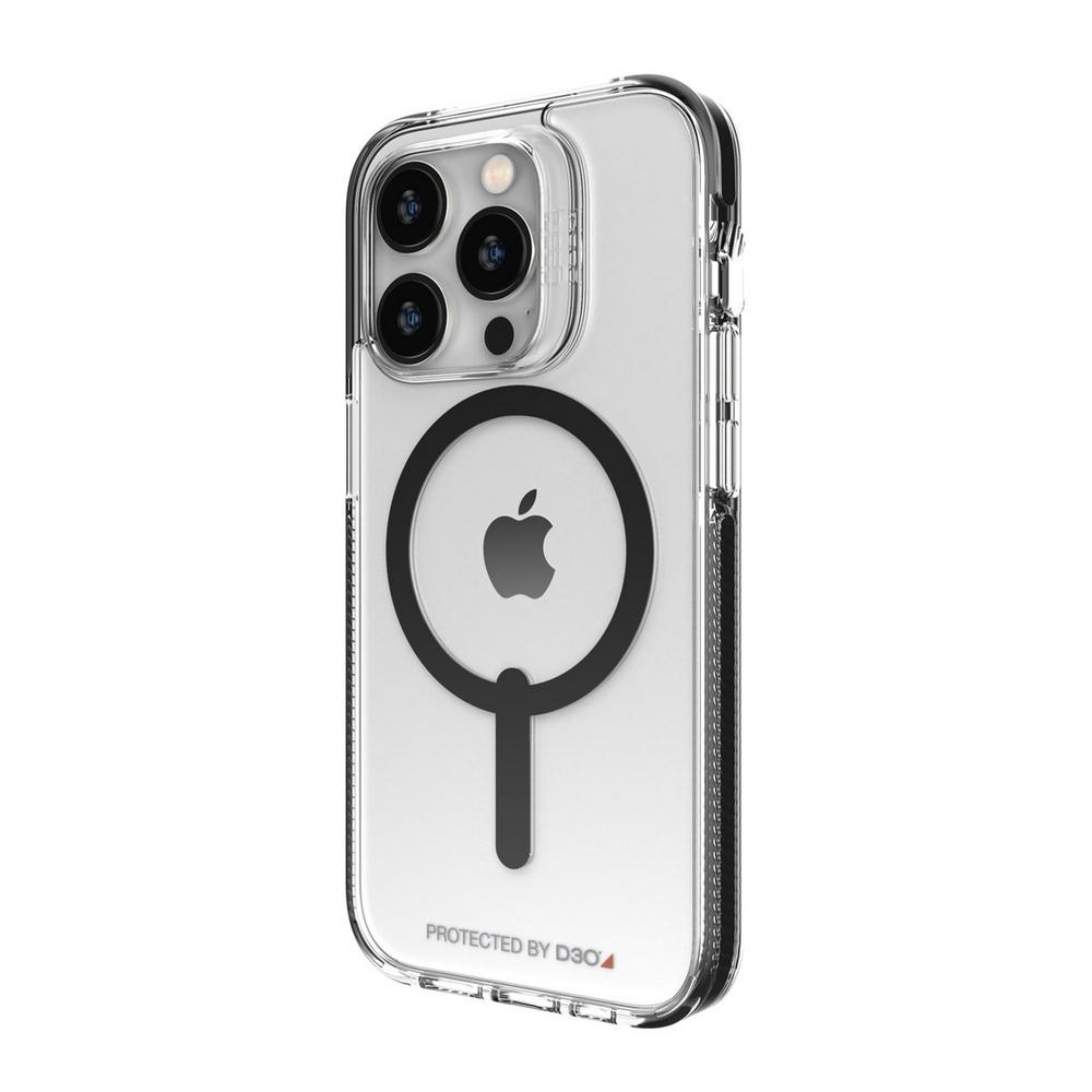 Foto 2 pulgar | Funda Gear4 para iPhone 14 Pro Transparente Borde Negro