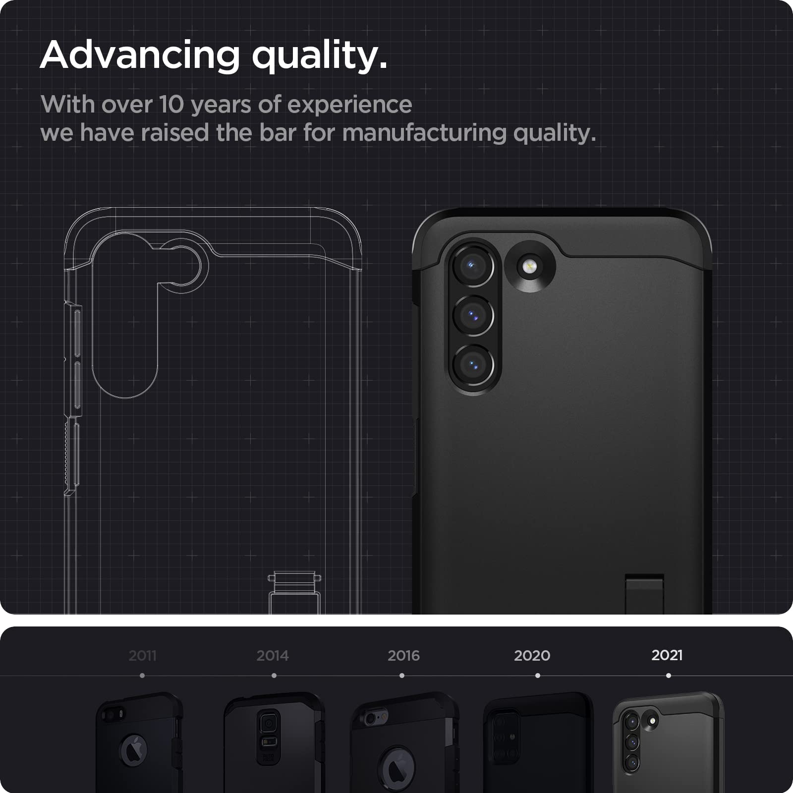 Foto 3 | Venta Internacional - Funda de Teléfono Spigen Tough Armor para Galaxy S21 FE